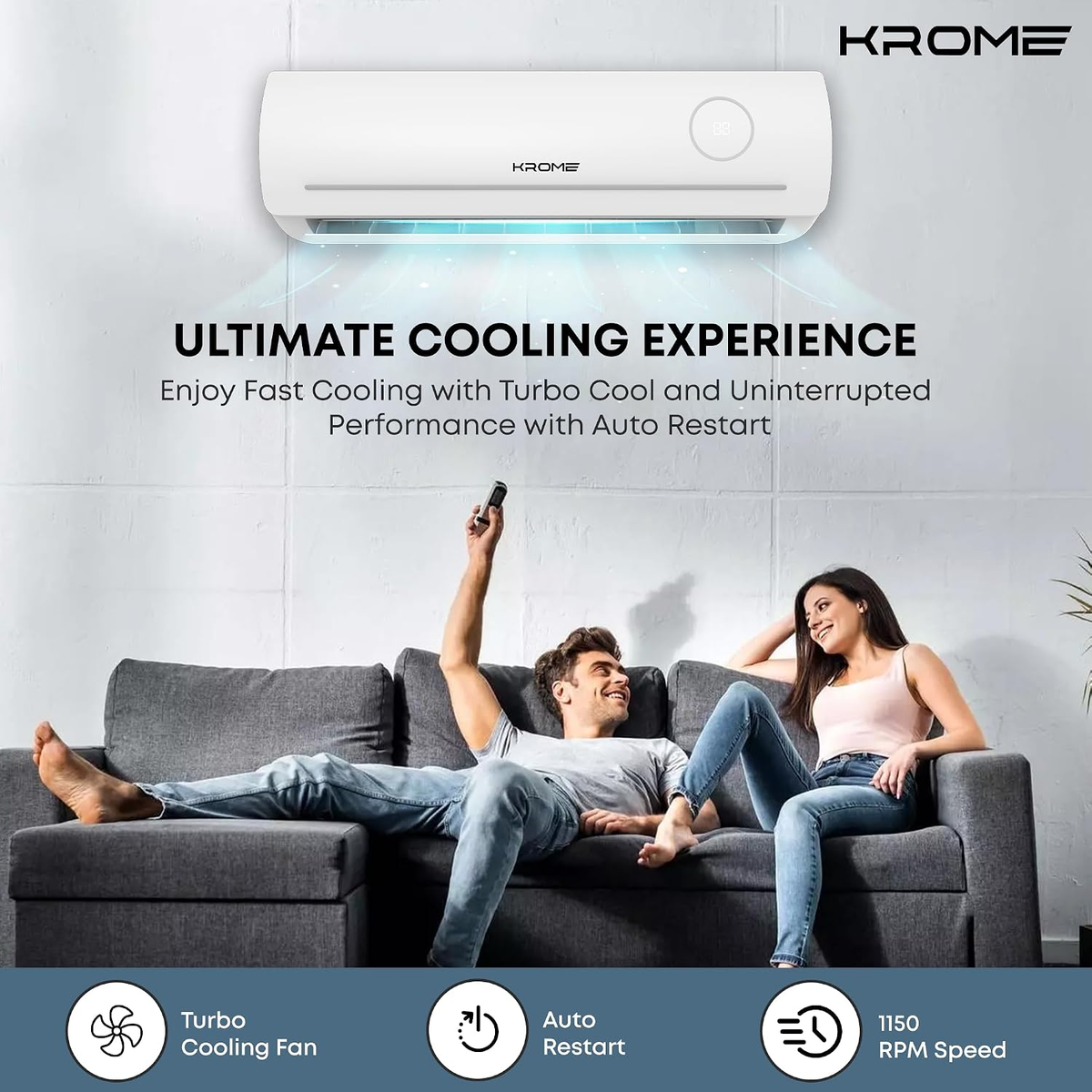 Krome 1.5 Ton Split Air Conditioner with Advanced