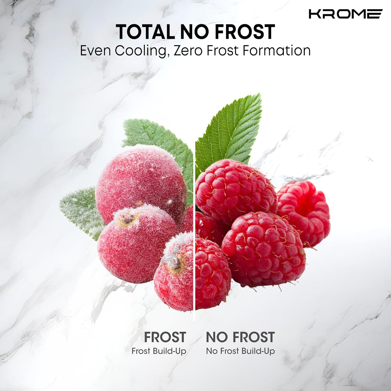 KROME Side-by-Side Refrigerator Gross KR-SBS 701WIH