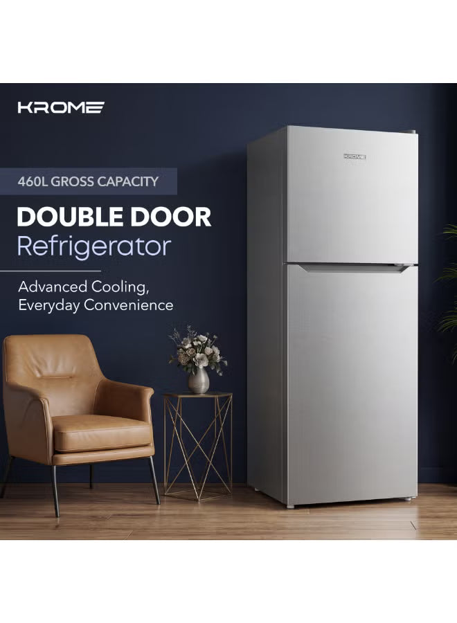 KROME 298Liter Gross Top Mount Double Door KR-RFF460SSKI