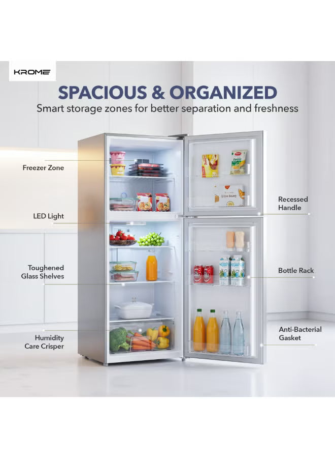 KROME 298Liter Gross Top Mount Double Door KR-RFF460SSKI