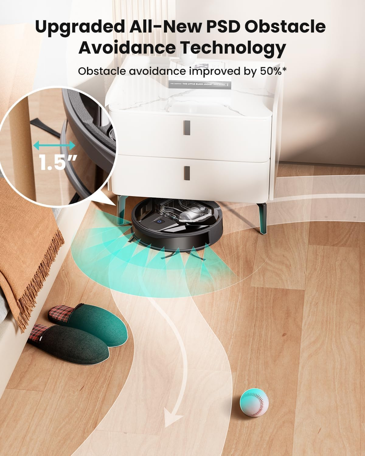 Lefant M320 Robot Vacuum & Mop Combo 6000Pa Strong Suction Alexa/APP/WiFi