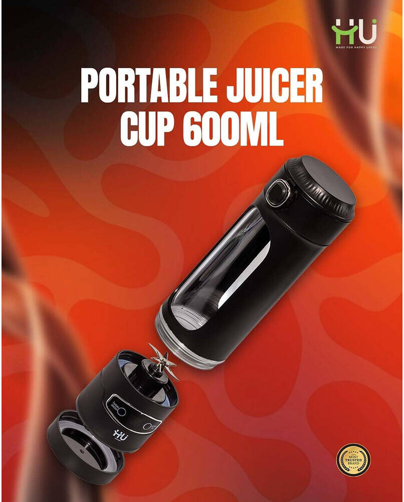 HU PORTABLE JUICER CUP 600 ML, WIRELESS PORTABILITY HSM-1019