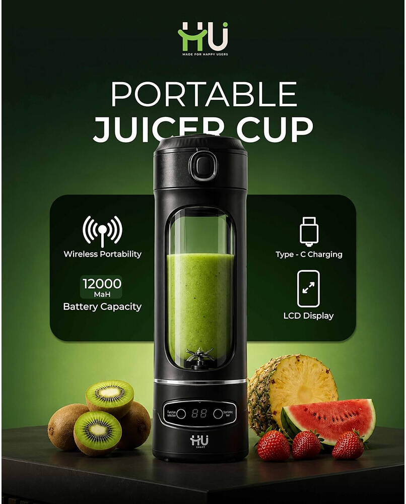 HU PORTABLE JUICER CUP 600 ML, WIRELESS PORTABILITY HSM-1019