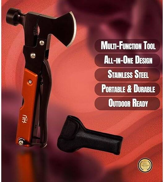HU MULTI FUNCTIONAL AXE HAMMER AXE WIRE CUTTERS SAW HTO-1003