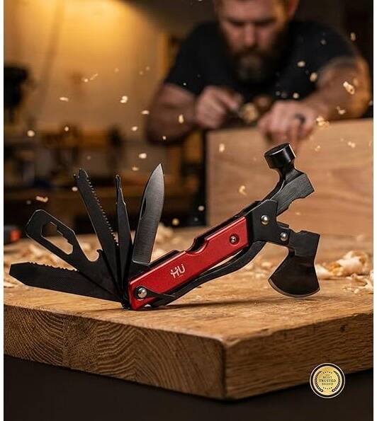 HU MULTI FUNCTIONAL AXE HAMMER AXE WIRE CUTTERS SAW HTO-1003
