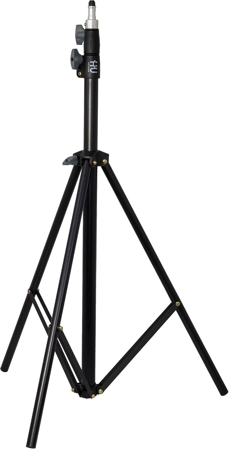 HU Professional Camera Tripod 210cm Adjustable Aluminum Tripod Stand with Portable Storage Bag for DSLR Cameras, Camcorders, Smartphones & Photography, Black | HAC-1027