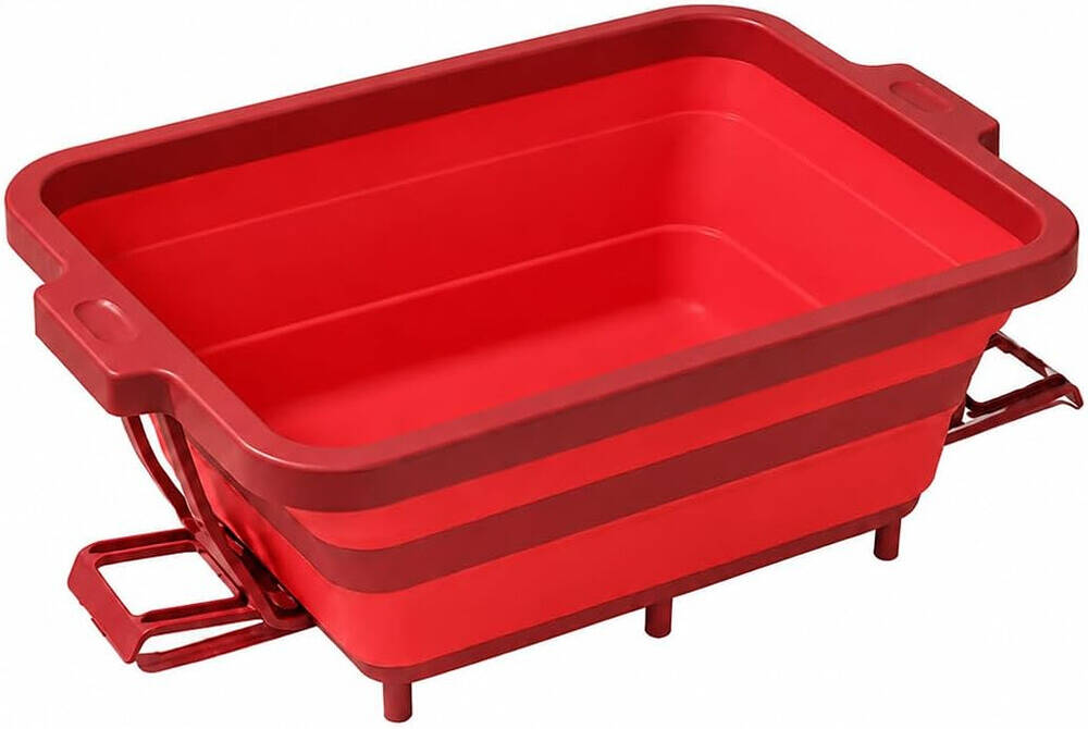 HU HKI-1009 BBQ OUTDOOR SUPPLIES- 4-IN-1 EXPANDABLE PREP&SERV (Red)