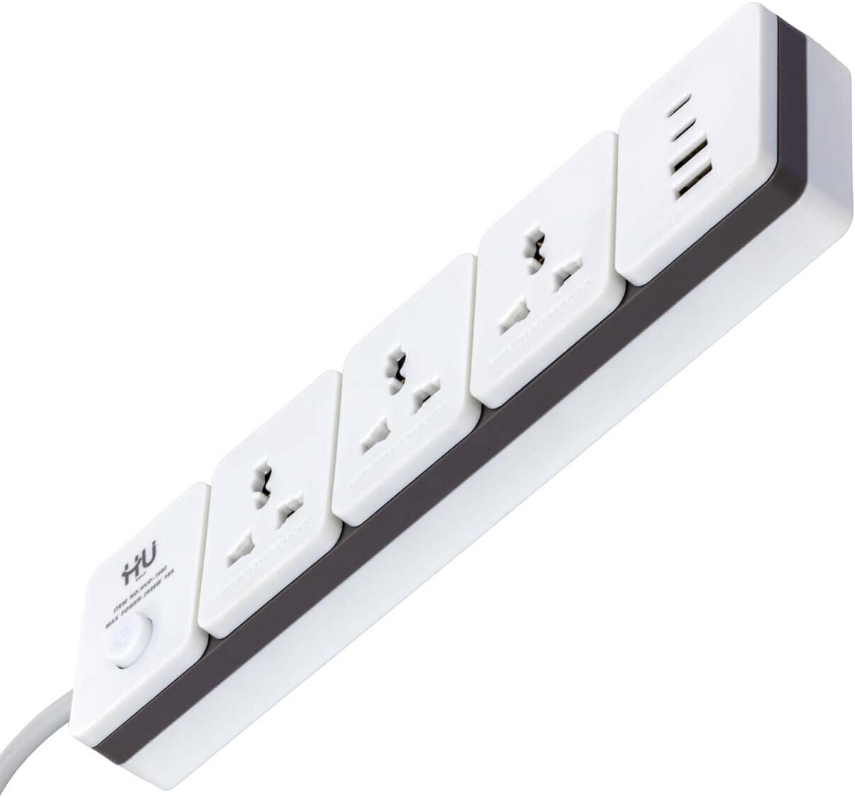 HU POWER SOCKET 3 SOCKET+USB, 3MTR HVO-1002