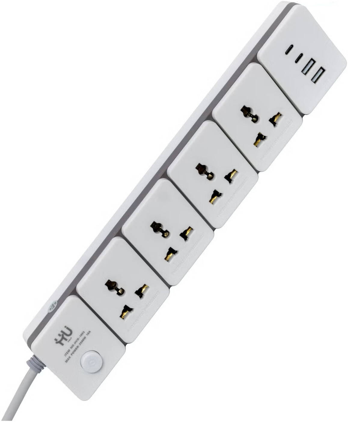HU POWER SOCKET 4 SOCKET+USB, 3MTR HVO-1003