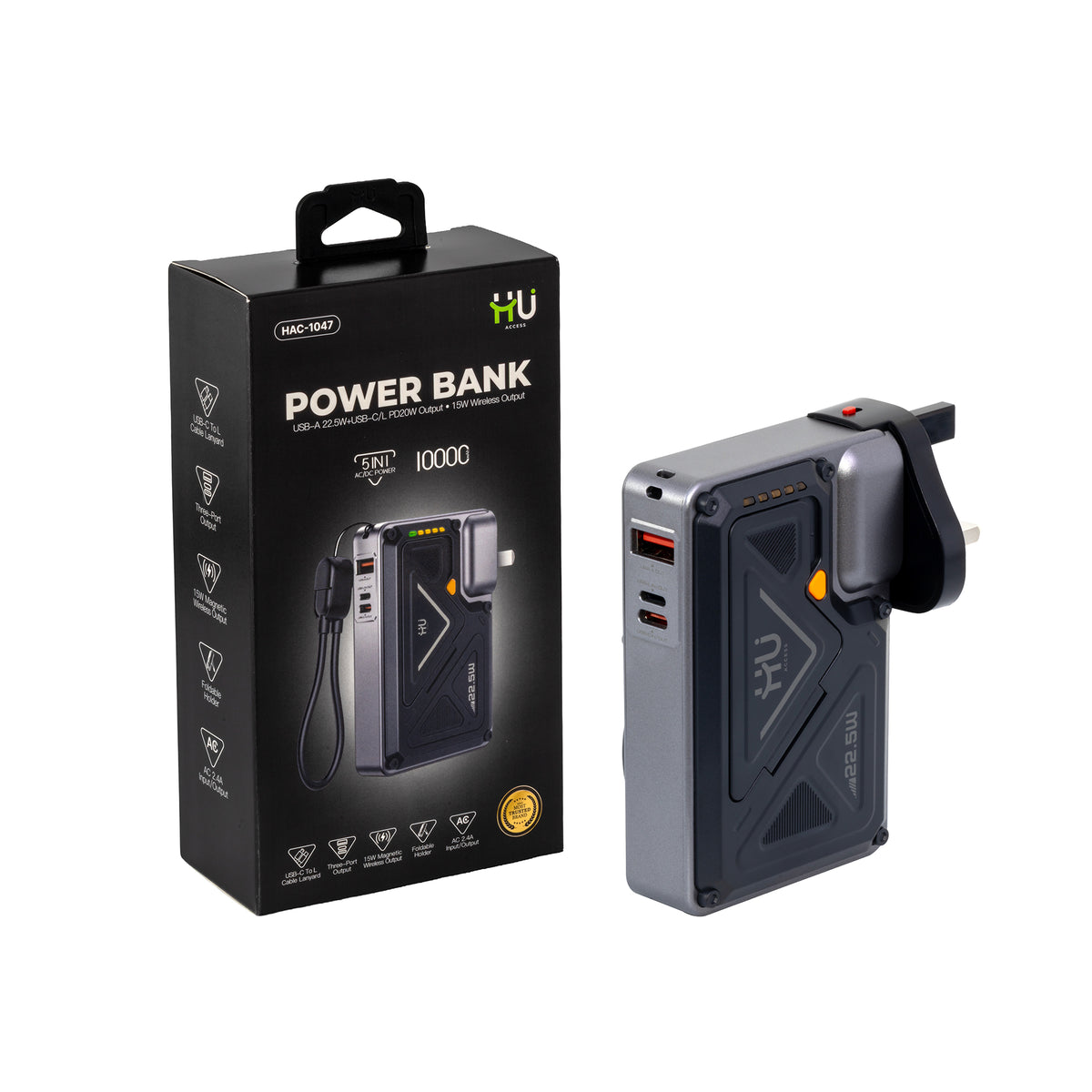 HU POWERBANK 5 IN 1 10000 mah HAC-1047