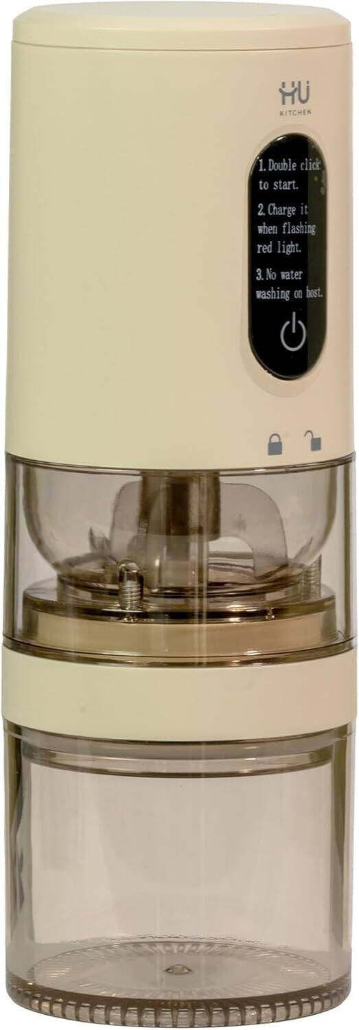 HU ELECTRIC COFFEE GRINDER ADJUSTABLE GRIND SETTING HKI-1008