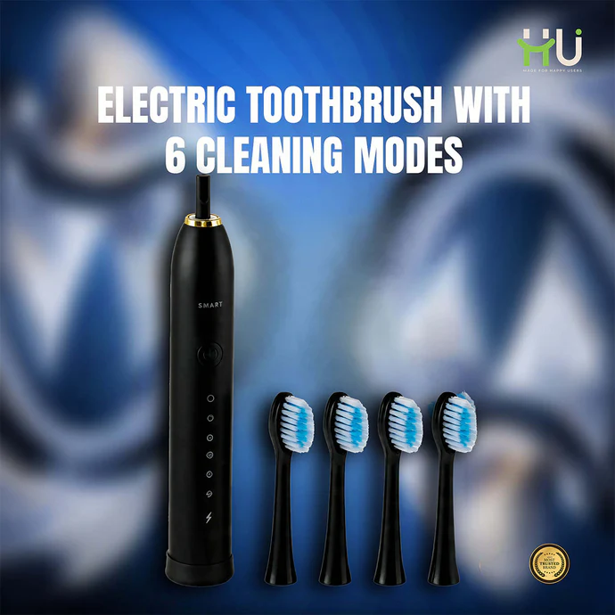 HU ELECTRIC TOOTHBRUSH SIX GEAR MODE BLK HSM-1044