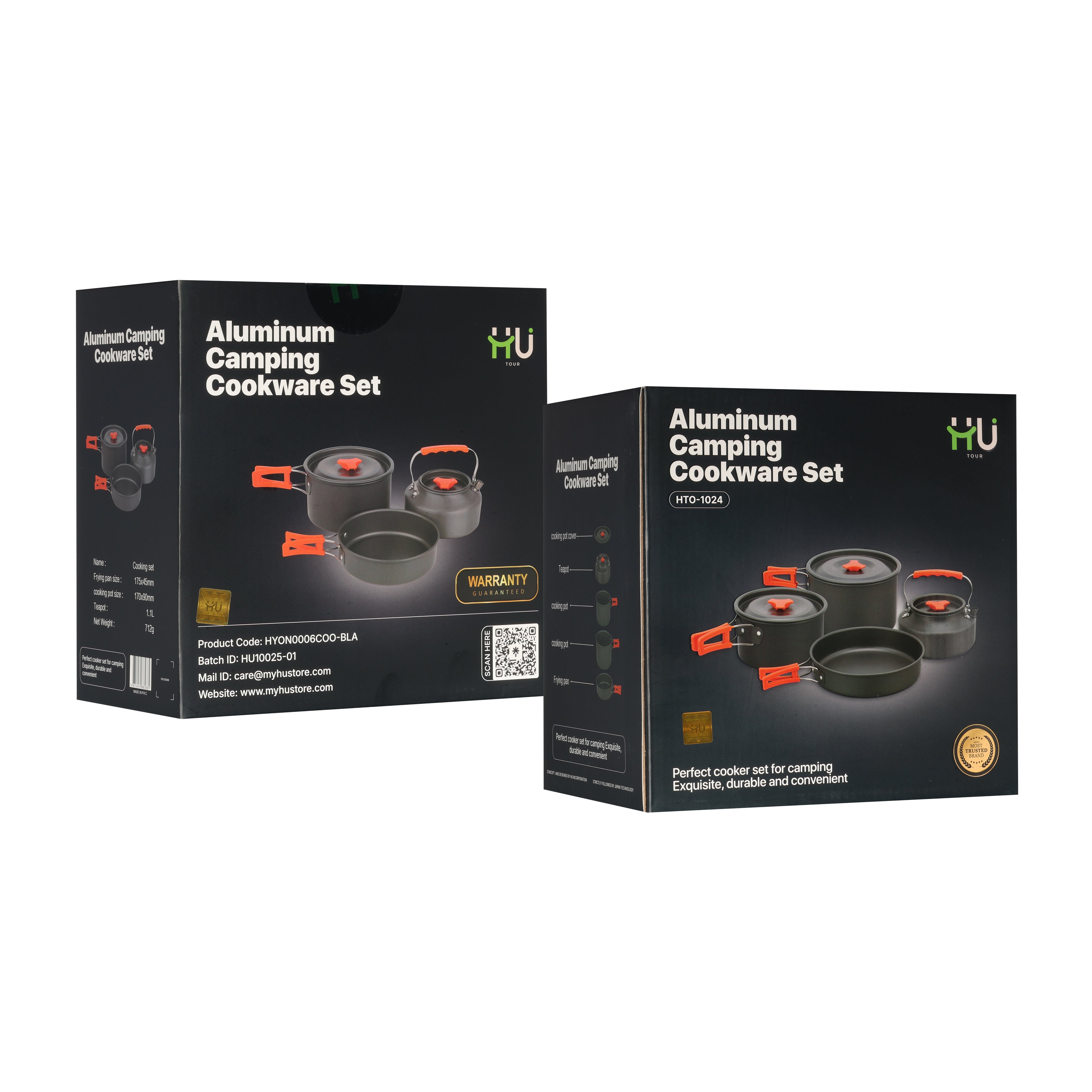 HU ALUMINUM CAMPING COOKWARE SET HTO-1024