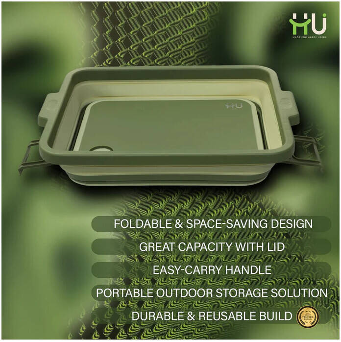 HU HKI-1009 BBQ OUTDOOR SUPPLIES- 4-IN-1 EXPANDABLE PREP&SERV (Green)