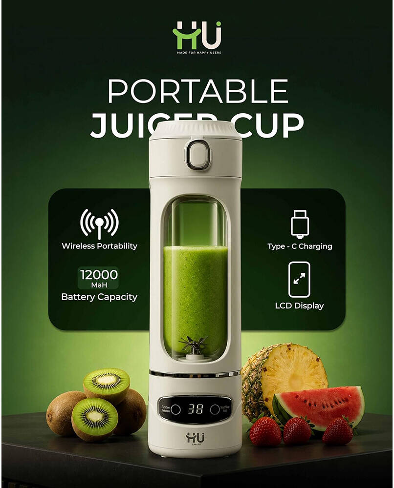 HU PORTABLE JUICER CUP 600 ML, WIRELESS PORTABILITY HSM-1019