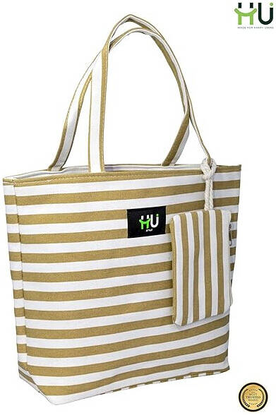 HU BAG ZEBRA L CRM&WHT HST-1004