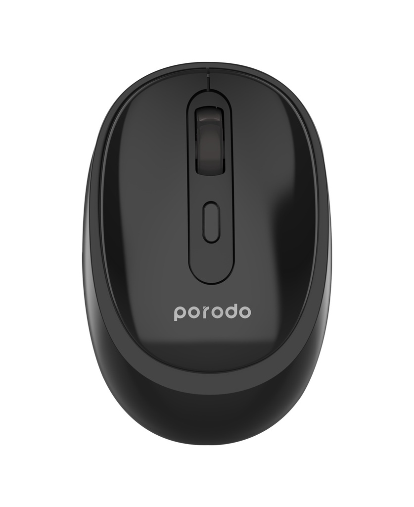 Porodo Dual Mode Wireless 2.4G+BT Keyboard with Mouse - Black
