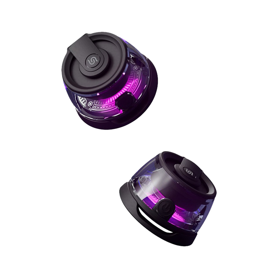 Porodo Soundtec Charme Magnetic Speaker 3W with RGB LED Light Effect - Black
