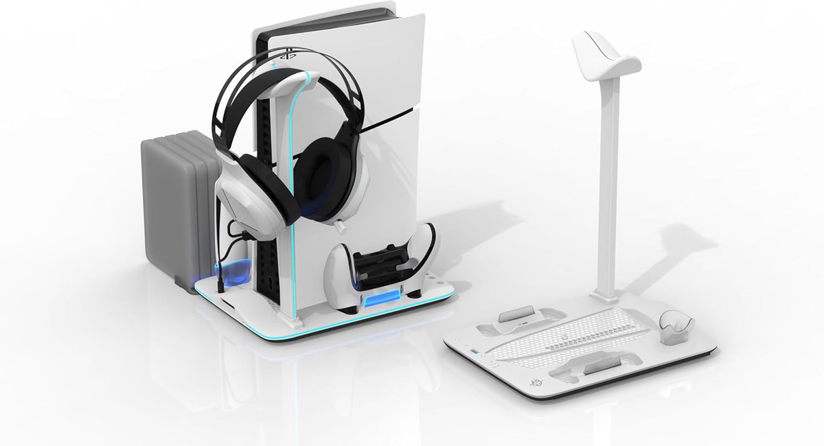 Porodo Gaming PS5 Slim stand with Magnetic Charger