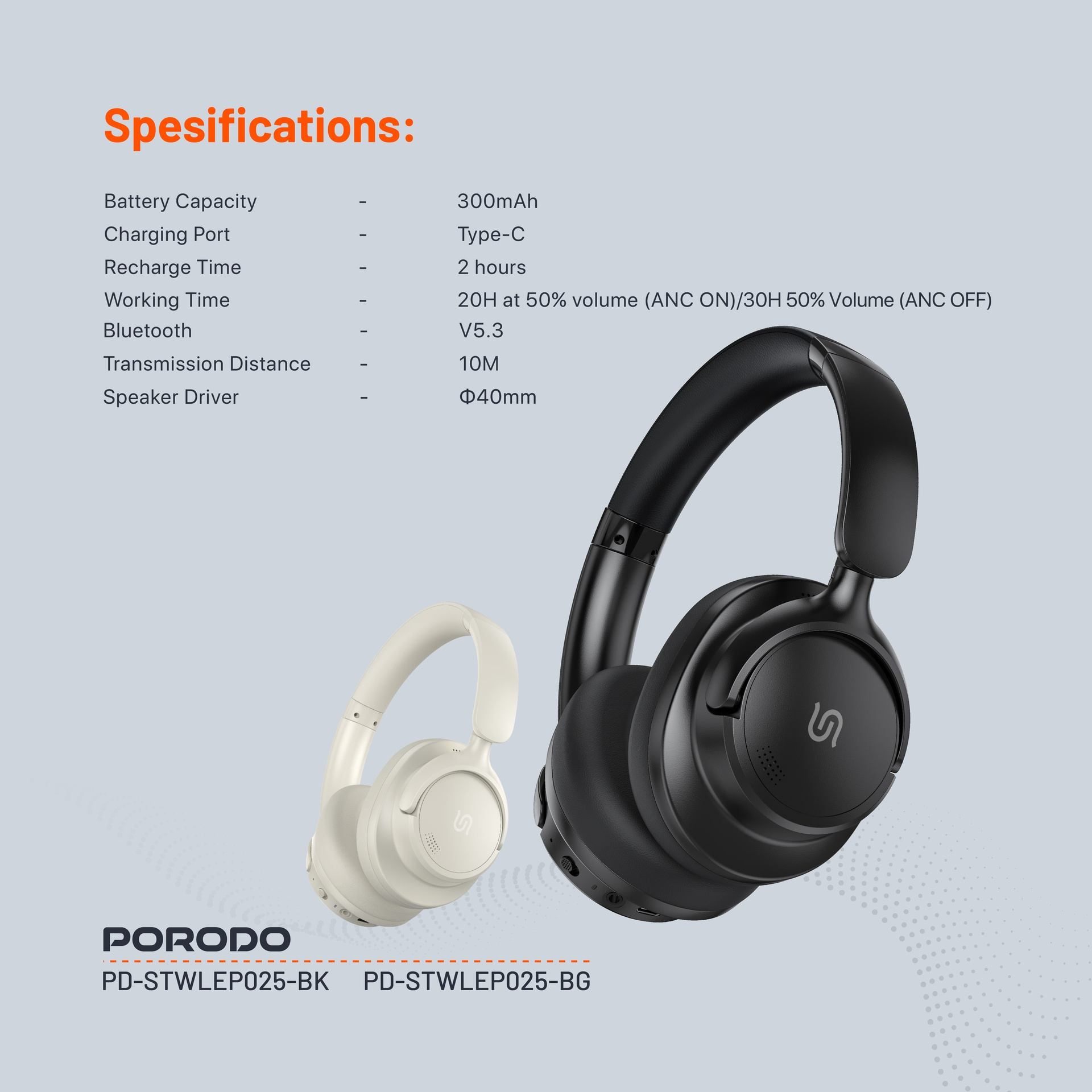 Porodo Soundtec Zen Hybrid ANC Headphone