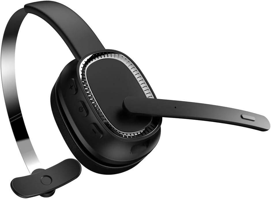 Porodo Mono Headphone with Microphone - Black