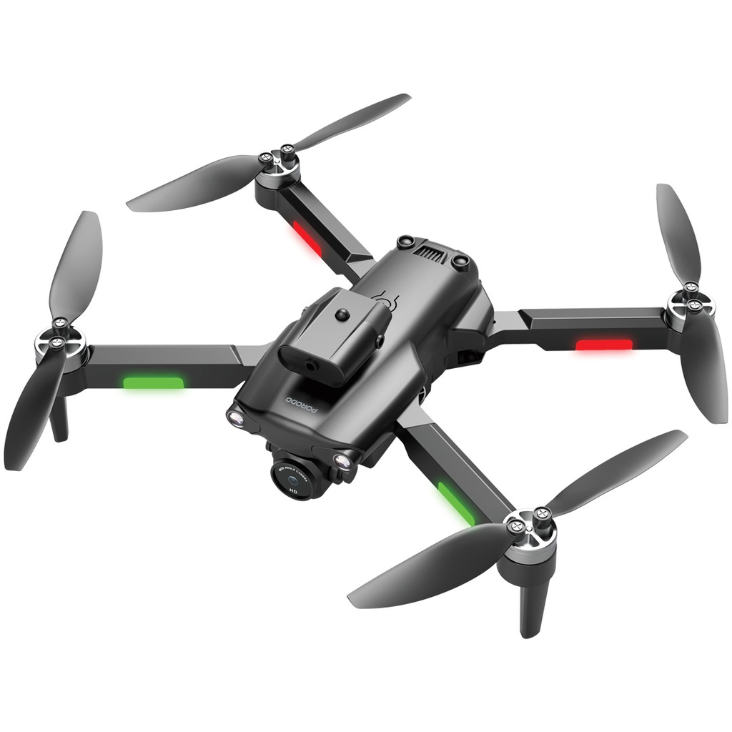 Porodo AeroSwift R/C Folding Drone With Brushless Motor and Infrared Obstacle Avoidance - Black