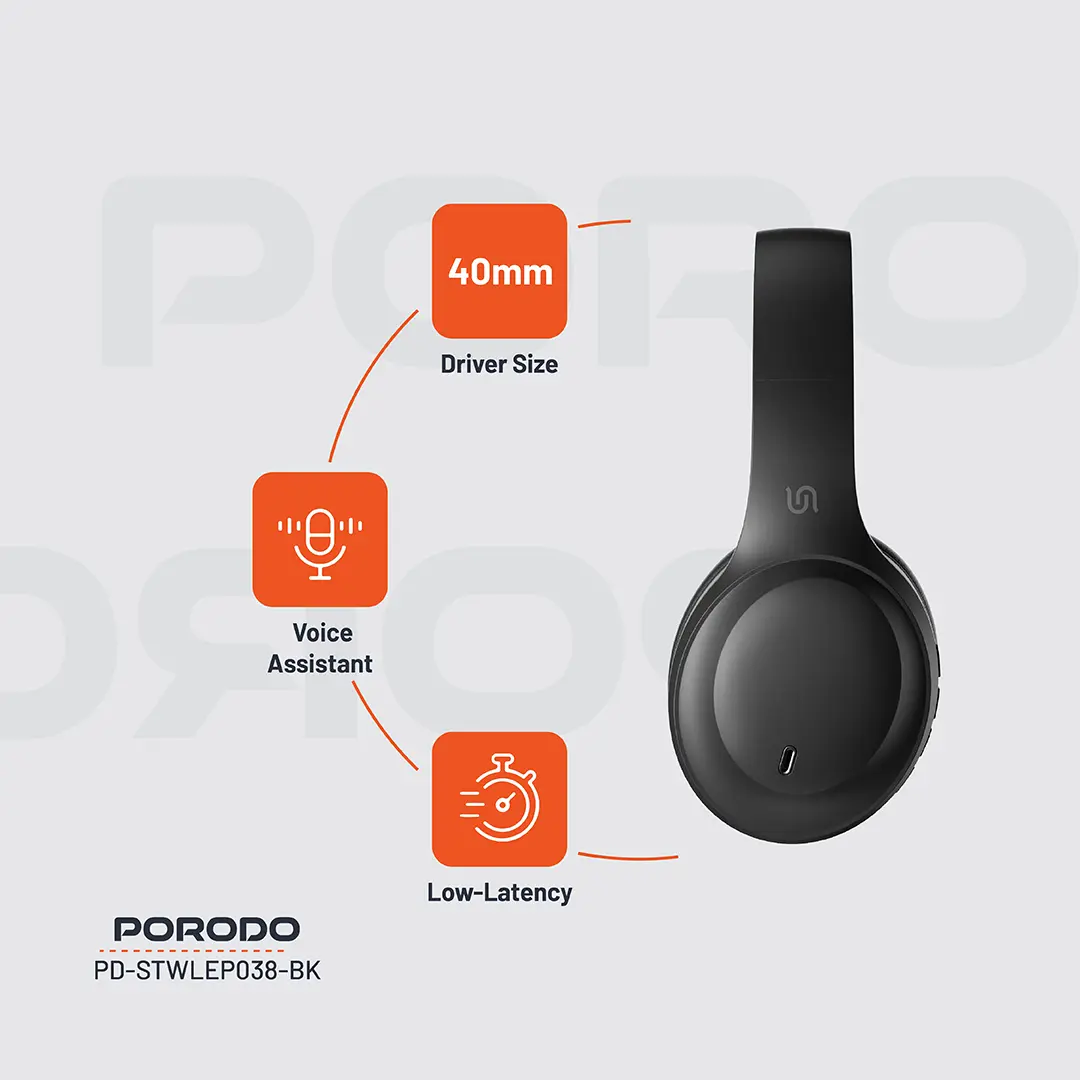 Porodo Soundtec Primo Wireless Headphones