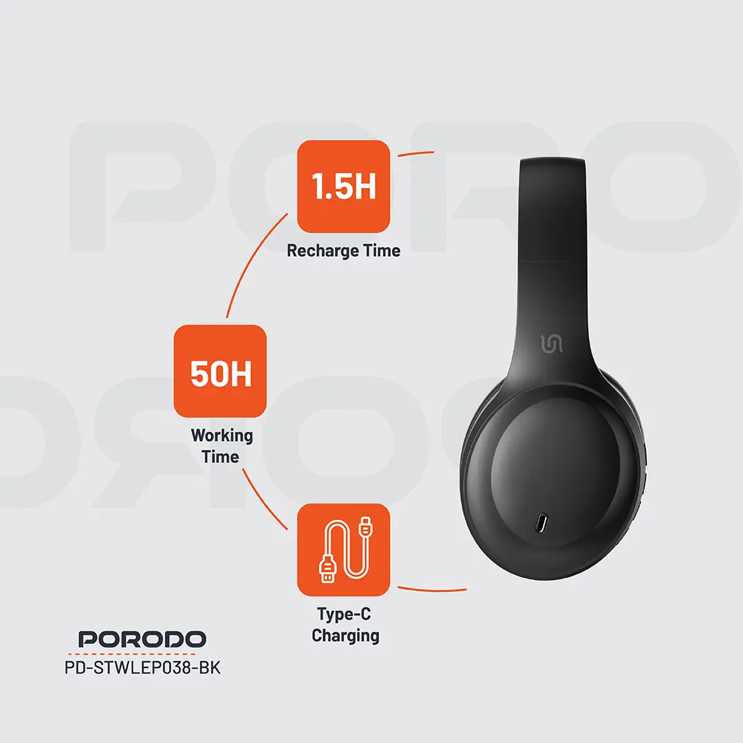 Porodo Soundtec Primo Wireless Headphones