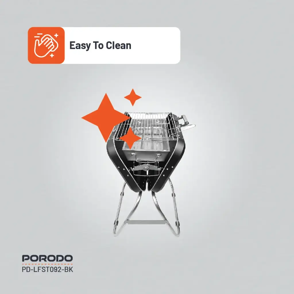 Porodo Lifestyle Foldable BBQ Grill Box with Handle and Tripod