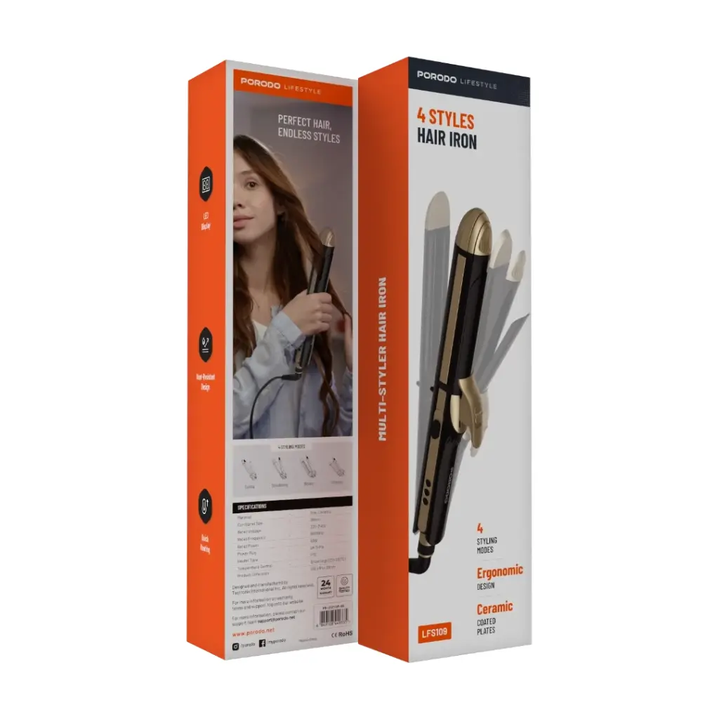 Porodo 4-in-1 Hair Curler