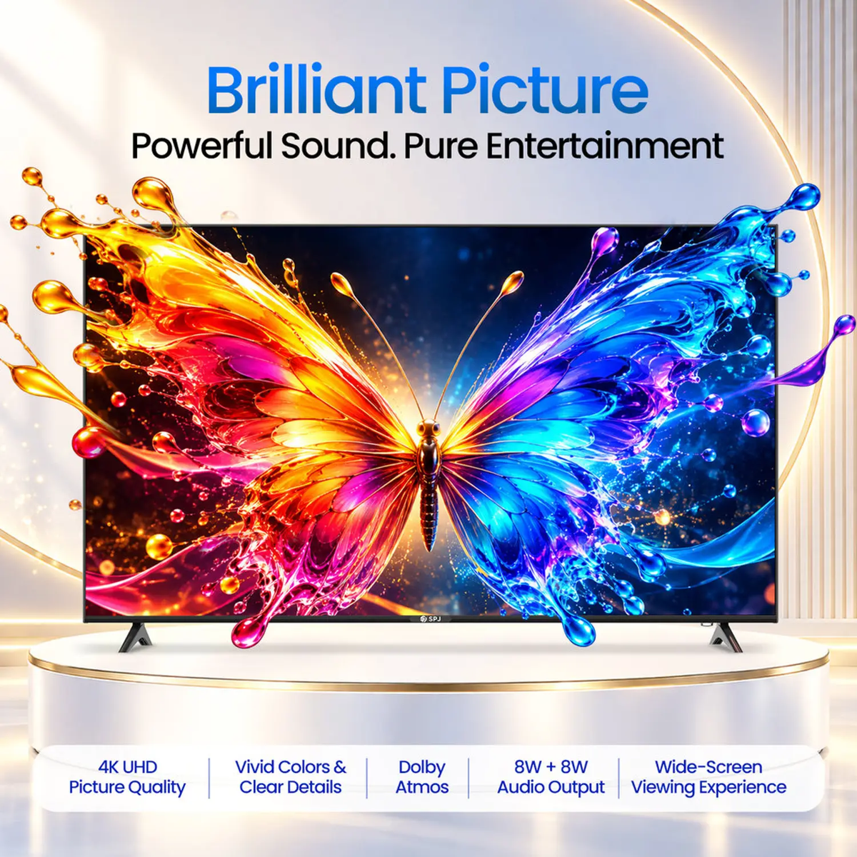 Spj 65 Inch 4k Ultra Hd Smart Webos Led Tv Dolby Atmos Dual Remote Control Wifi Hdmi Led-Spj-4ks65blx
