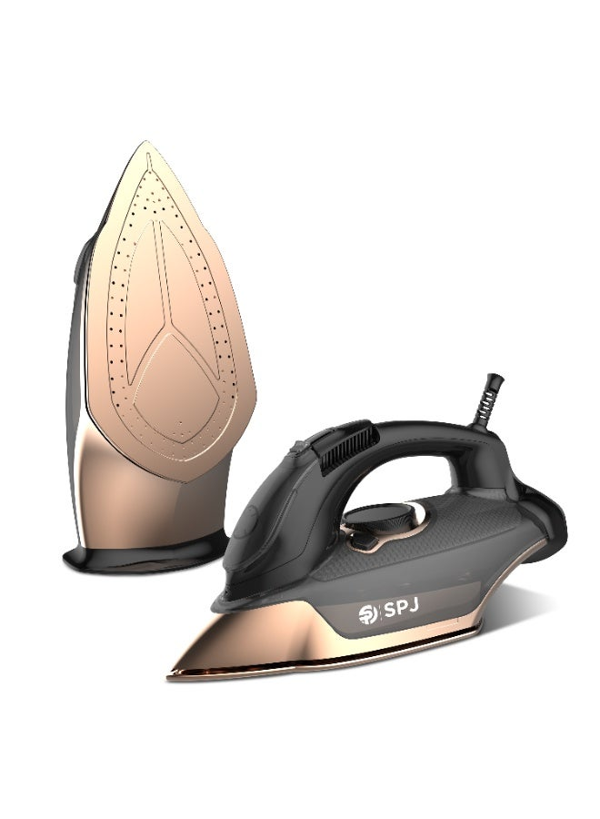 Spj 3100w Steam Iron With Nano Soleplate Powerful Steam Vertical Steam Auto Shut-Off Self-Clean Anti-Drip Spj-Six-Blas04