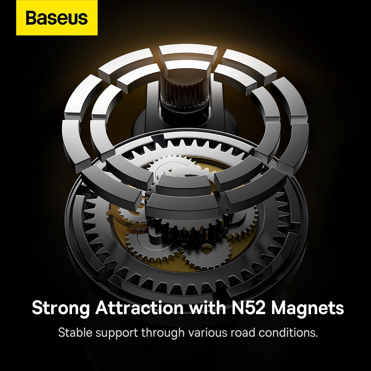 Baseus T-Space Folding Metal Car Series Magnetic Car Phone Holder