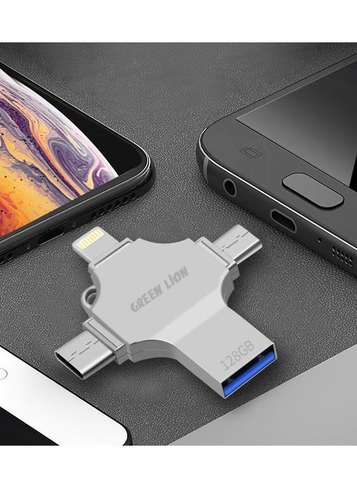 Green Lion 4 in 1 USB Flash Drive 128GB