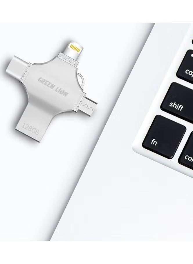 Green Lion 4 in 1 USB Flash Drive 128GB