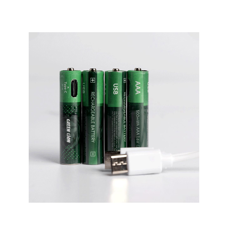Green Lion Rechargeable Battery AAA ( 4pcs/pack ) 500mWh / 1.6V - Green