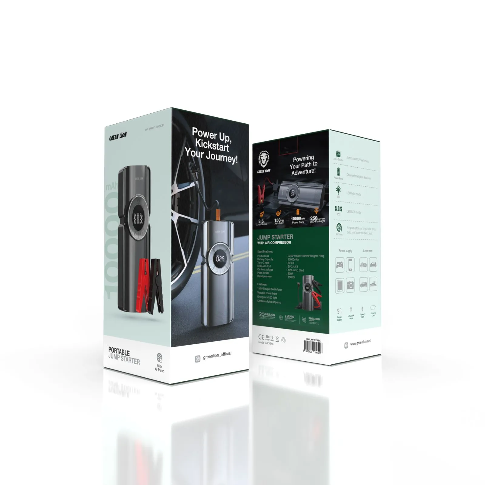 Green Lion Portable Jump Starter - Blac