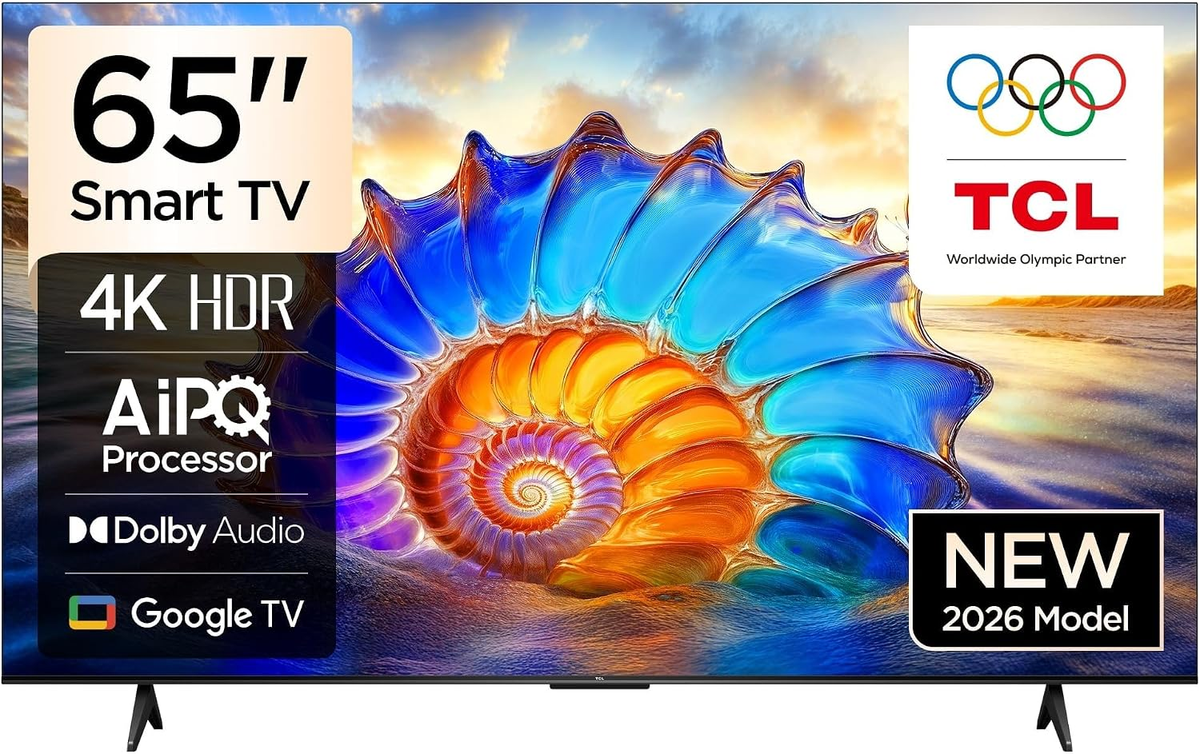 TCL 65P61L Television 65 Inch Smart TV 4K UHD HDR 10+ Gaming Google TV, Dynamic Color Enhancement, Dolby Vision Atmo, DTS Virtual X, MEMC