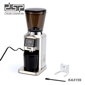 Dsp Coffee Grinder 64Mm Burr Electric Stainless Steel For Espresso Pour Over Americano Ka3159