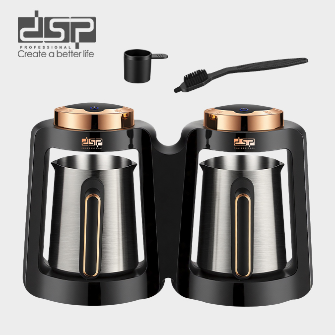 DSP Turkish Coffee Maker 600ml + 600ml 800W Automatic Coffee Heating KA3179