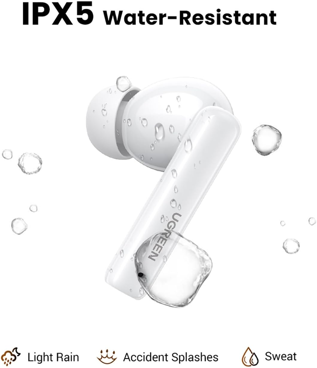 UGREEN HiTune T6 ANC TWS Wireless Earbuds (30hrs) - White