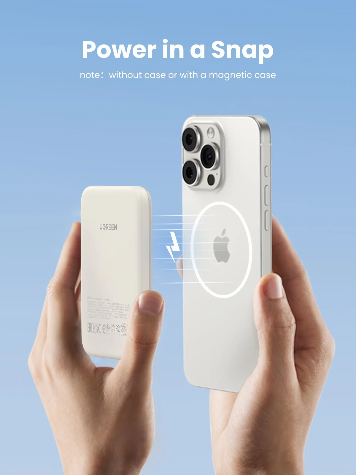 UGreen Powerbank 5000 Mah Magnetic White