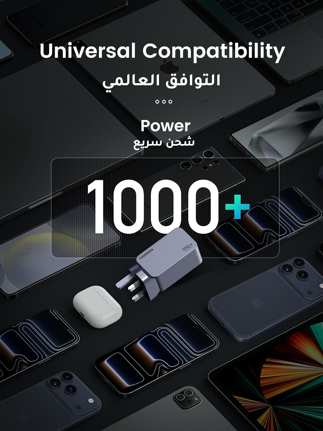 UGreen Nexode Pro 100W 3-Port 1A-2C PD GaN