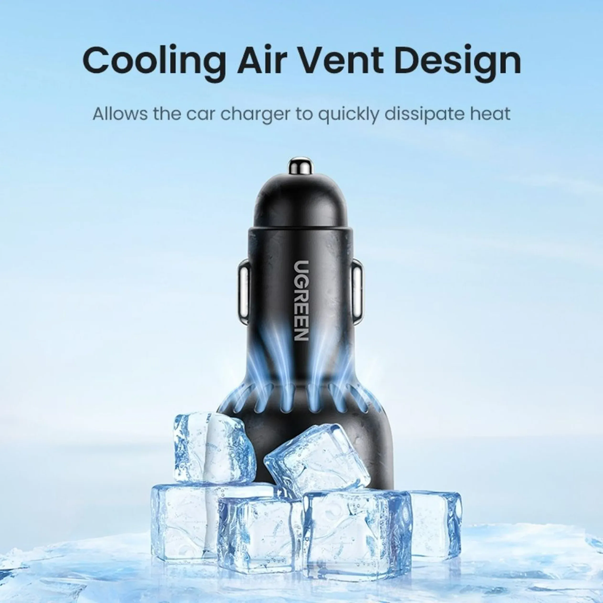 UGREEN 75W 3-Ports PD3.0 Fast Car Charger EC703