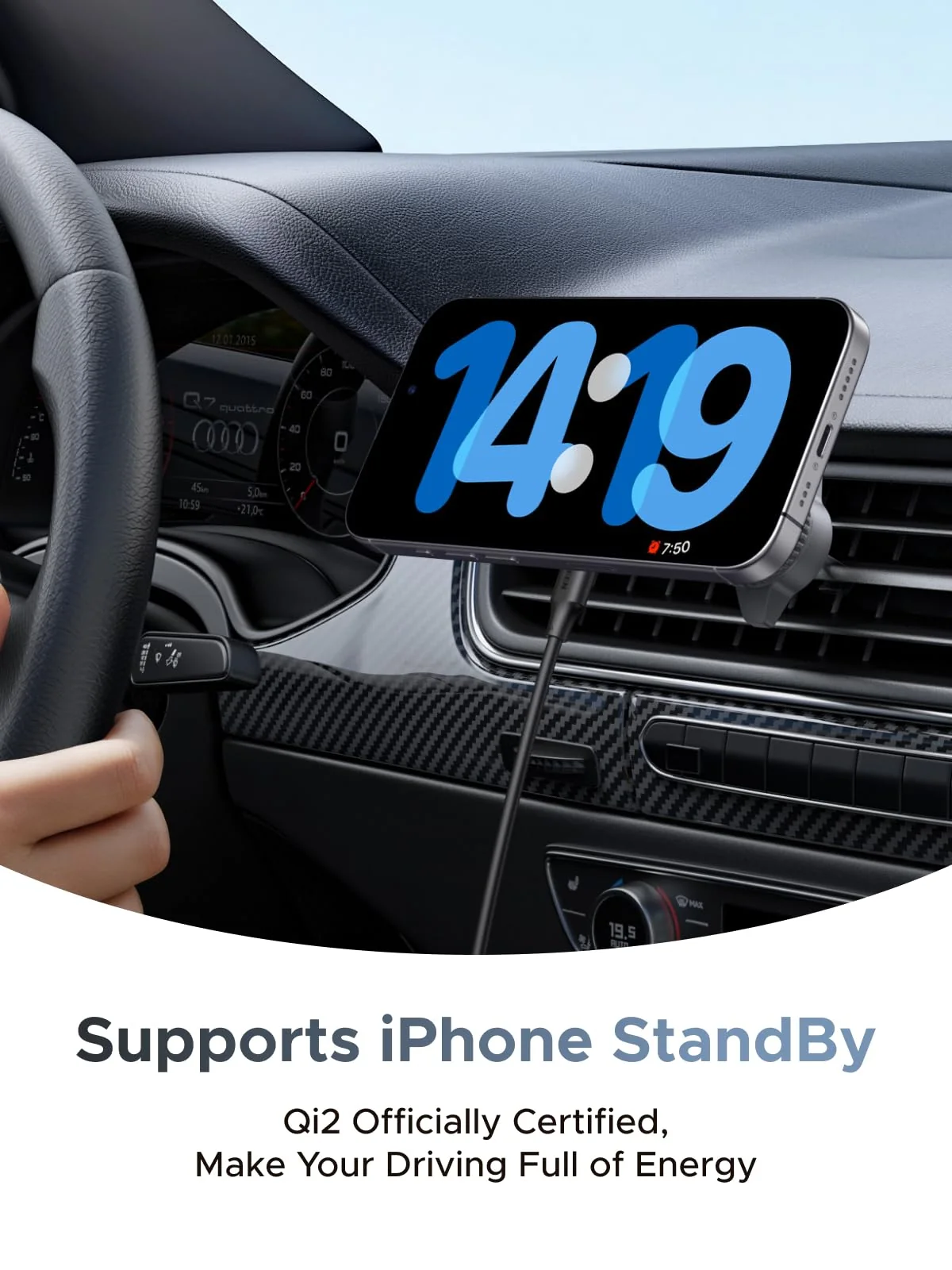 UGreen Qi2 2 25W Wireless Magnetic Car Charger