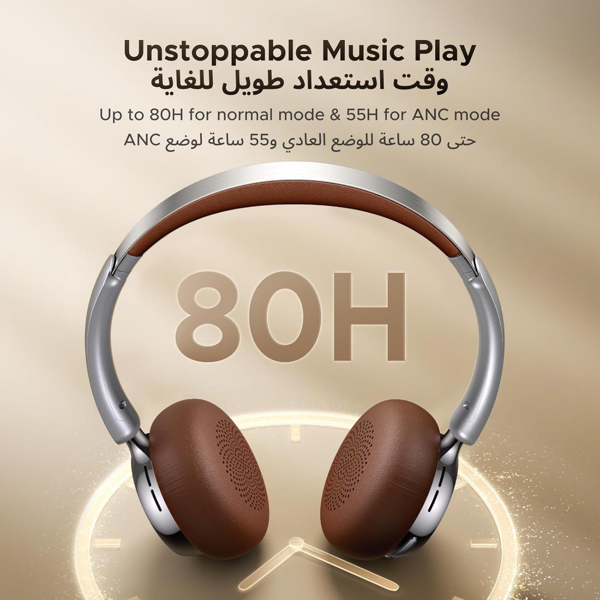 UGREEN Studio Plus Retro ANC Wireless Headphone Gray