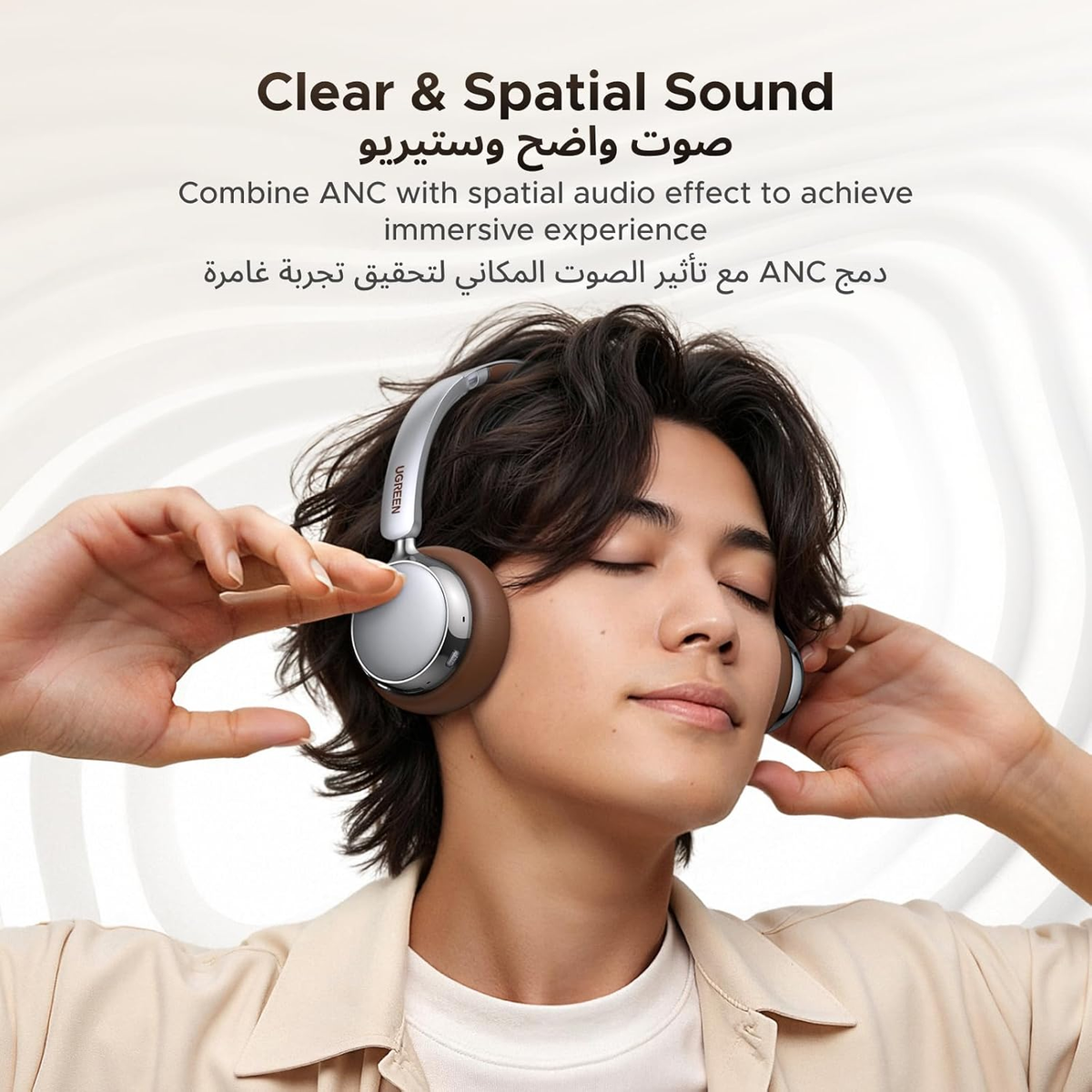 UGREEN Studio Plus Retro ANC Wireless Headphone Gray