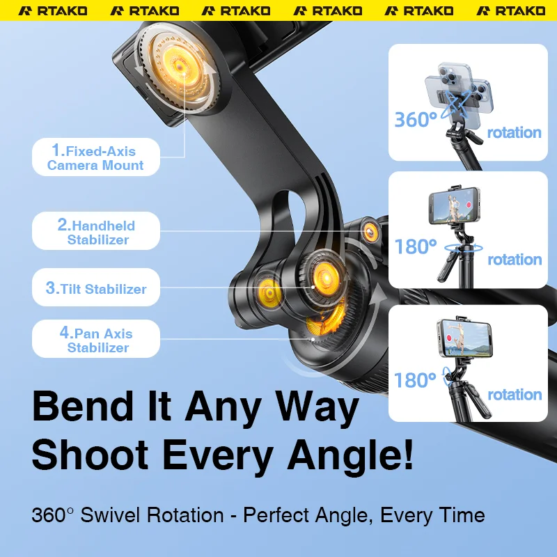 RTako M17 Pro/M17L Pro Ultra-Portable Selfie Stick