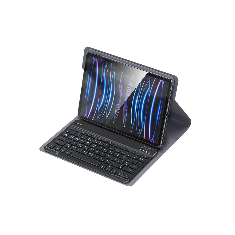 AWEI BT Keyboard with Pen Leather Case Type-C Cable-Black