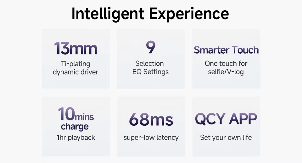 QCY AILY BUDS CLEAR BLUETOOTH EARPHONES